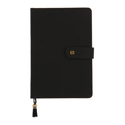 suede journal with snap closure & bookmark