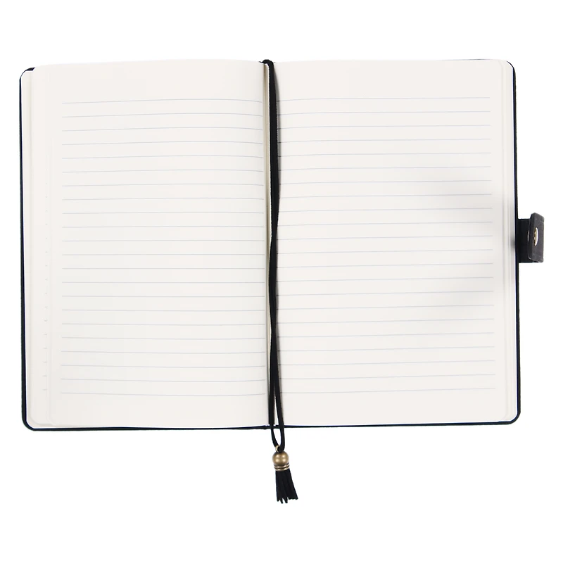 suede journal with snap closure & bookmark