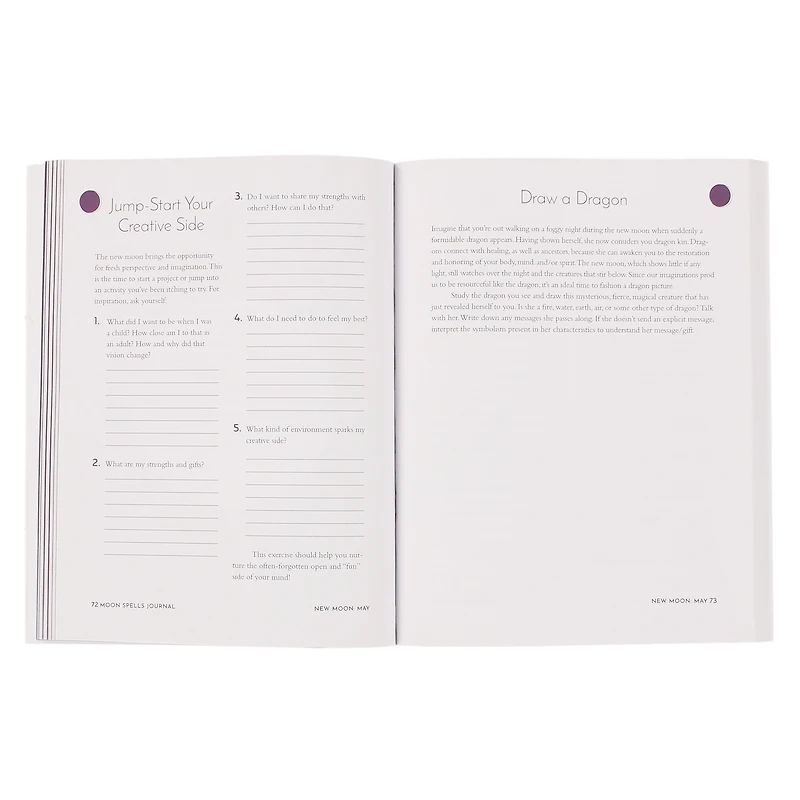 Moon Spells Journal: Guided Rituals, Reflections, And Meditations