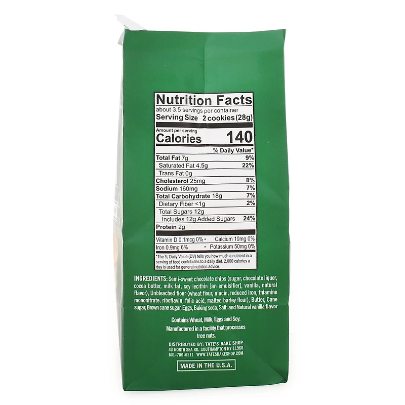 Tate's Chocolate Chip Cookies 3.5oz