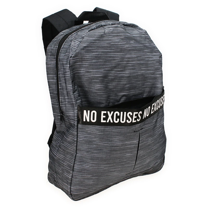 Space Dye Backpack With Quotes 16in