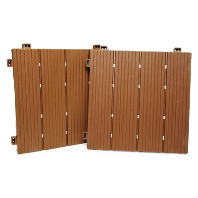 interlocking Patio Tiles Outdoor Snap Flooring 2-Pack 12in X 12in