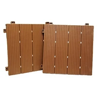 interlocking Patio Tiles Outdoor Snap Flooring 2-Pack 12in X 12in