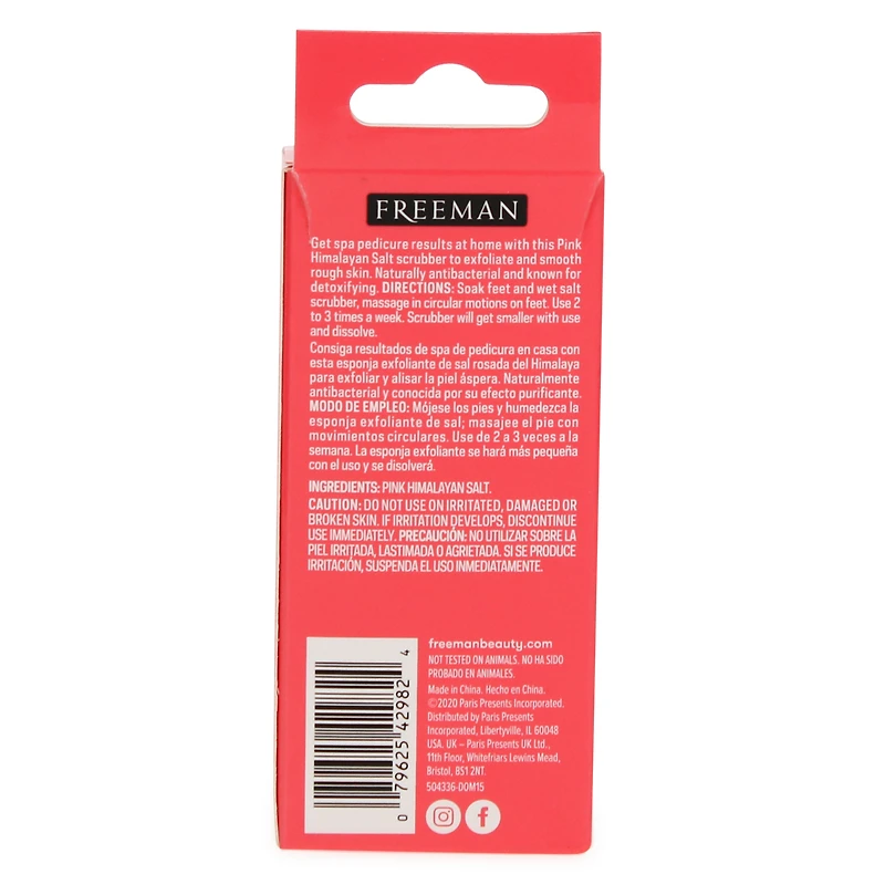 Freeman® Flirty Feet Pink Himalayan Salt Scrubber