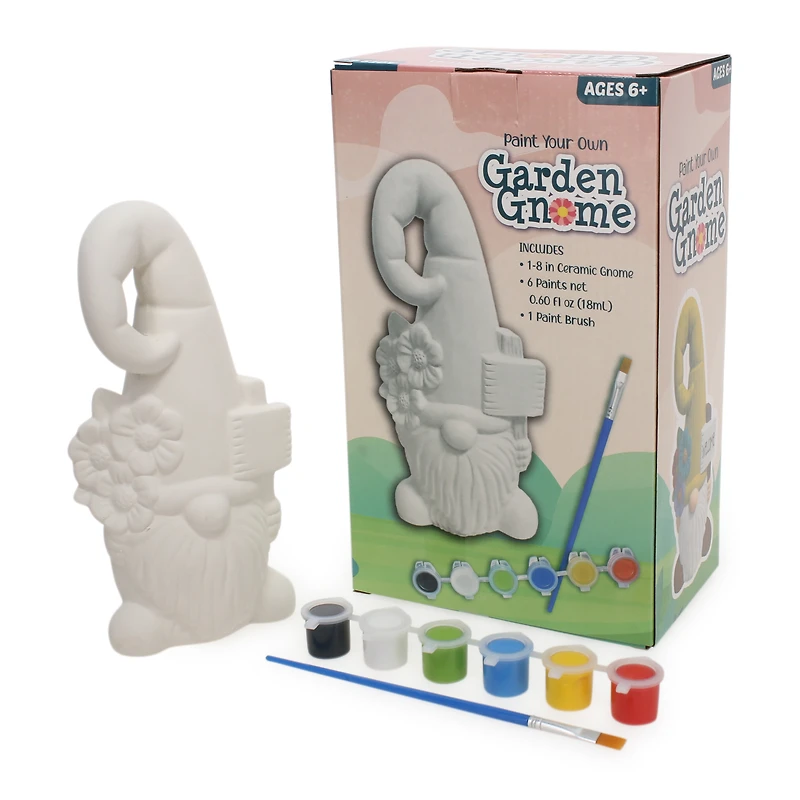 Paint-Your-Own Garden Gnome 8in Craft Kit