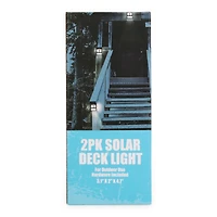 Solar-Powered Deck Lights 2-Pack