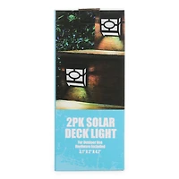 Solar-Powered Deck Lights 2-Pack
