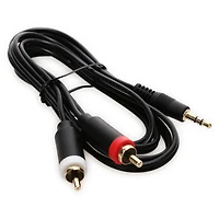 3.5Mm Aux To Dual Rca Adapter Audio Cable 4ft