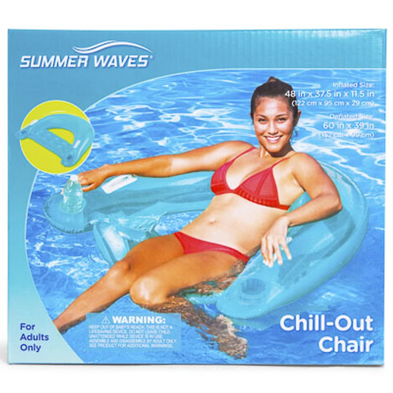 inflatable chair, pool lounger, float, chair with cup holders, lounge toy, raft, holder, supplies