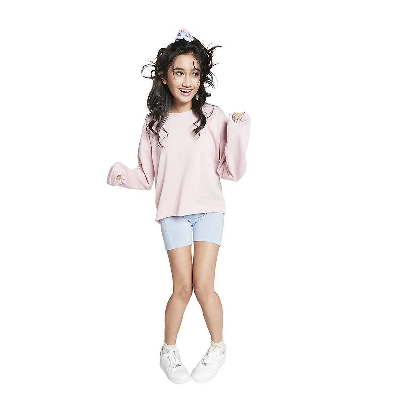 Juniors Cropped Sweatshirt - Pink