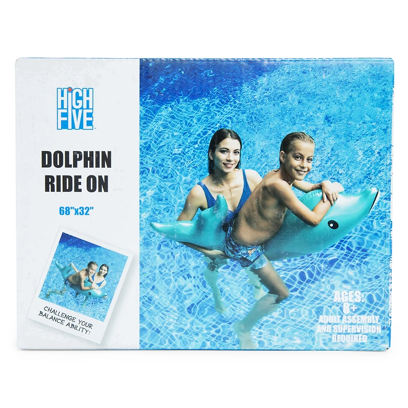 Dolphin Ride-On Pool Float 53in X 25in