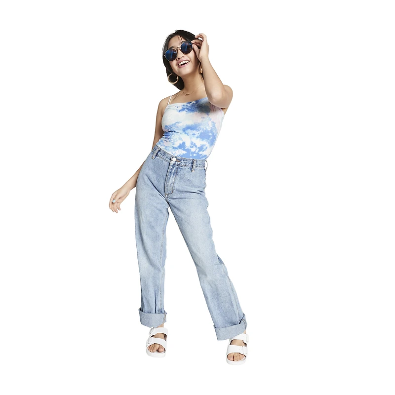 Juniors Bungee Strap Bodysuit - Tie Dye