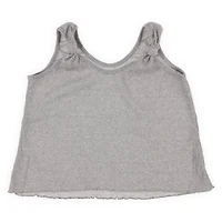 Juniors Knot Strap Tank Top - Heather Gray