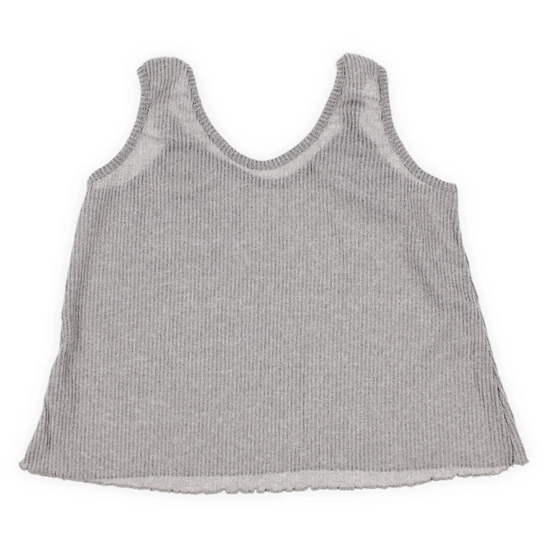 Juniors Knot Strap Tank Top - Heather Gray