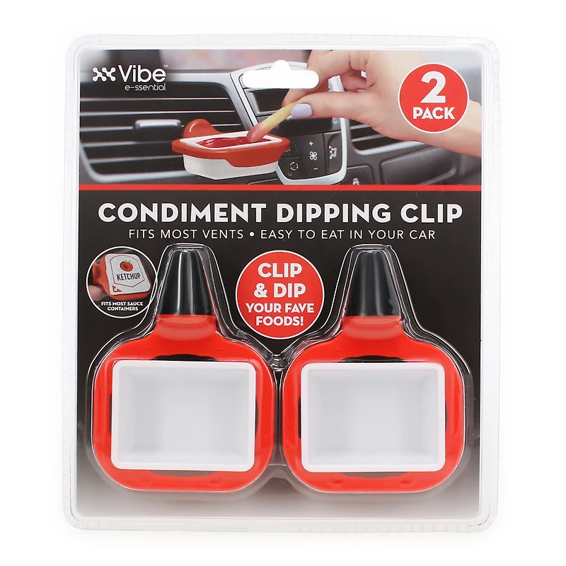 Car Vent Sauce Dipping Clip 2-Count Condiment Holders
