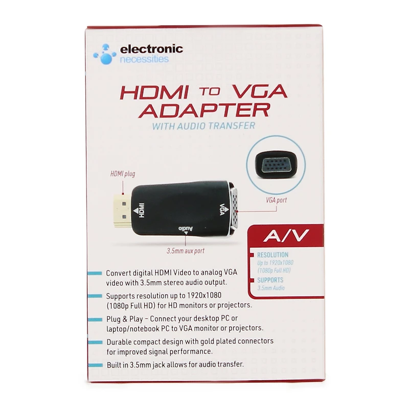 Hdmi To Vga Adapter With Audio Transfer