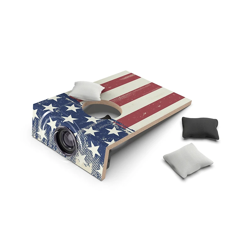 tabletop cornhole game & bluetooth® speaker