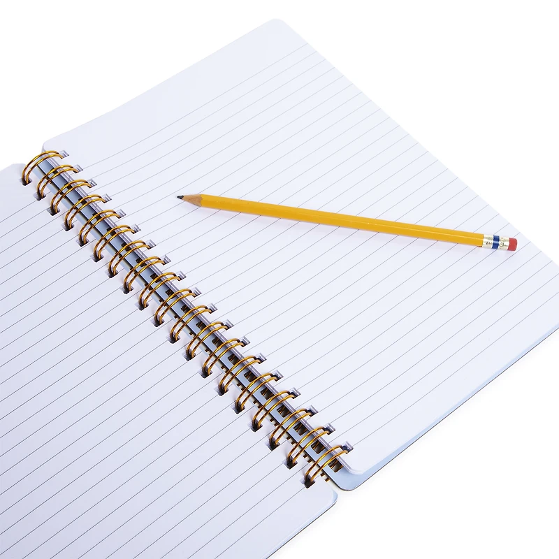 hardcover spiral notebook w/ gold foil print