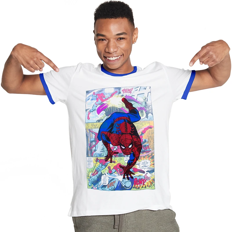 Spider-Man™ Comic Book Graphic Ringer Tee