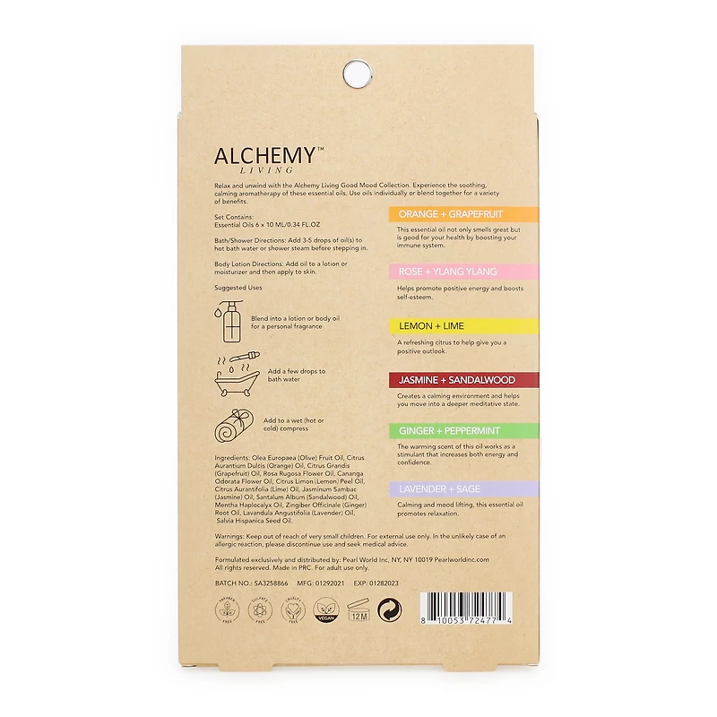 Alchemy Living™ Essential Oils Good Mood Collection 6-Piece Set
