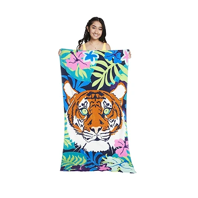 Tiger Beach Towel 30in X 60in