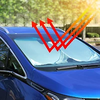 Collapsible Car Windshield Sun Shade 59in X 27in