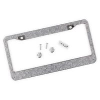 Rhinestone License Plate Frame For Car, Universal Fit