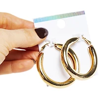 Thick Gold Hoop Earrings