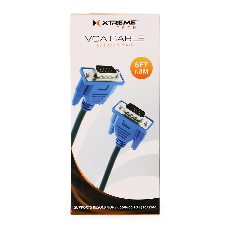 6ft Vga Cable For Monitors & Projectors