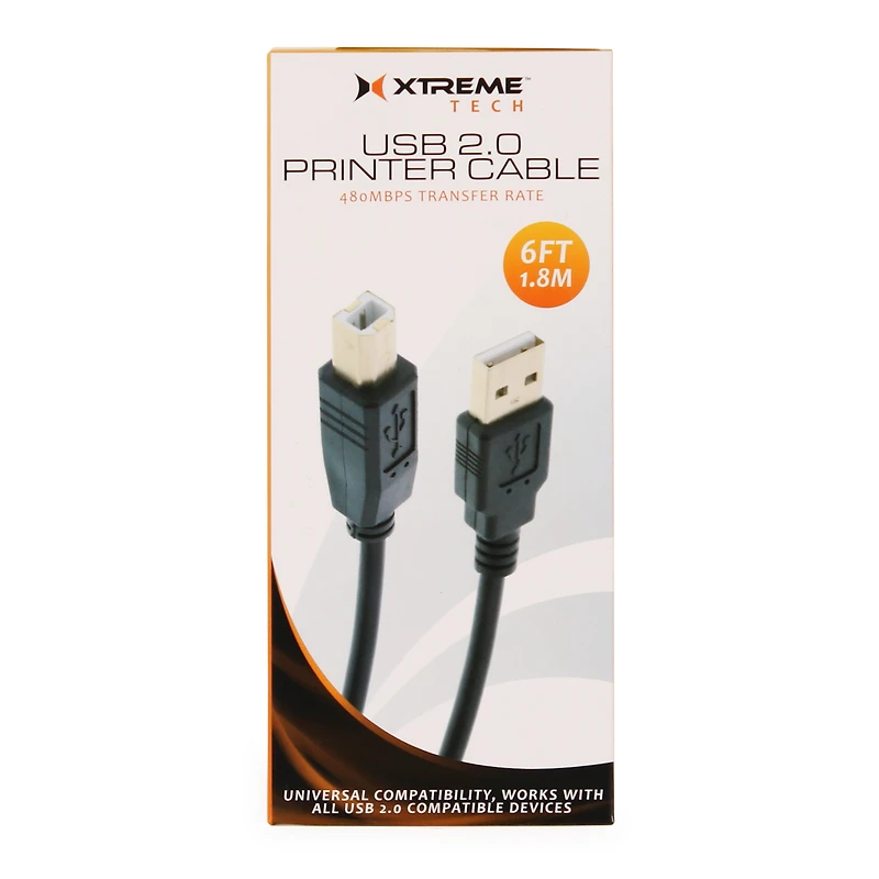6ft Usb 2.0 Printer Cable