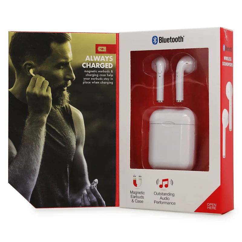 Soundpods Bluetooth® Earbuds With Mic & Wireless Charging Case