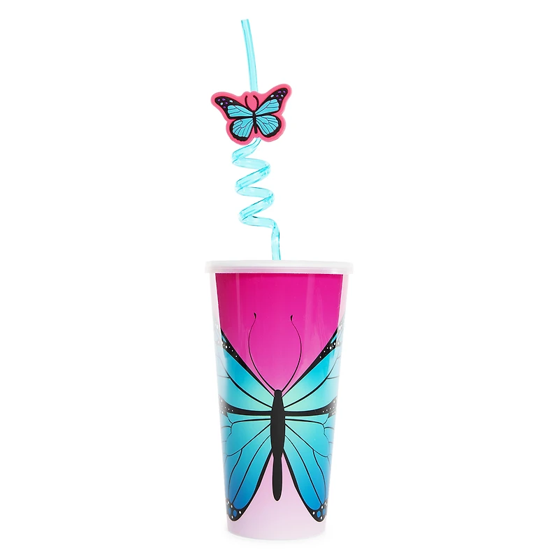 summer stadium sipper with lid & straw 32oz