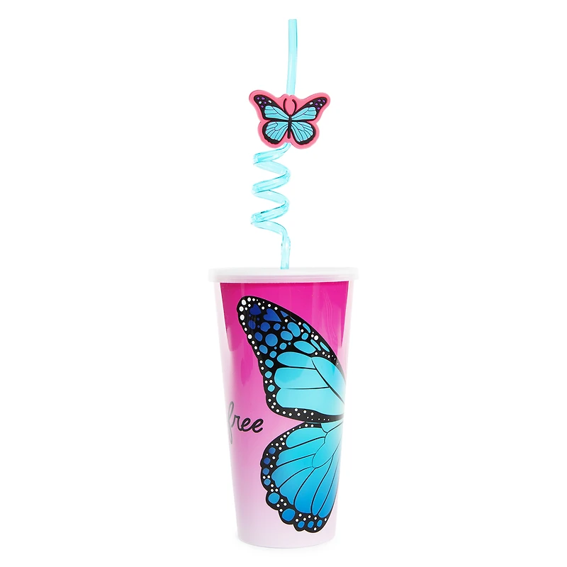 summer stadium sipper with lid & straw 32oz
