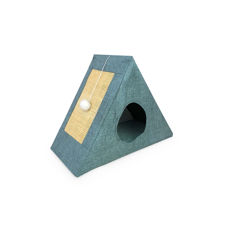 american cat club™ folding cave w/ scratch pad 21in