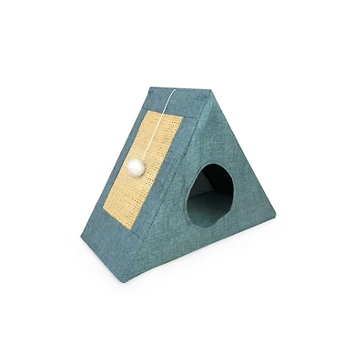 american cat club™ folding cave w/ scratch pad 21in