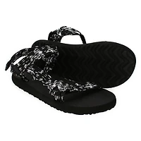 Ladies River Shoe Active Sandals - Black & White Straps