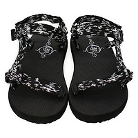 Ladies River Shoe Active Sandals - Black & White Straps