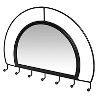 Half-Circle Mirror With Hooks