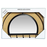 Half-Circle Mirror With Hooks