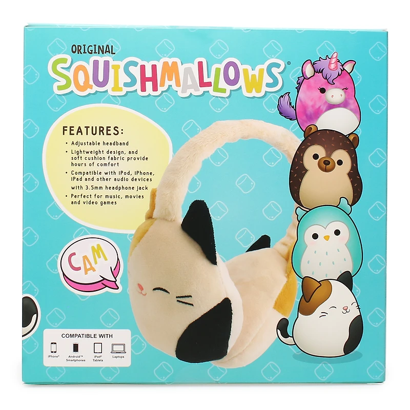 squishmallows™ plush headphones, aux-in