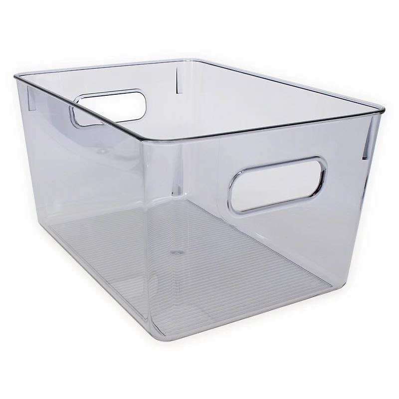 Clear Plastic Storage Bin 11in X 6in