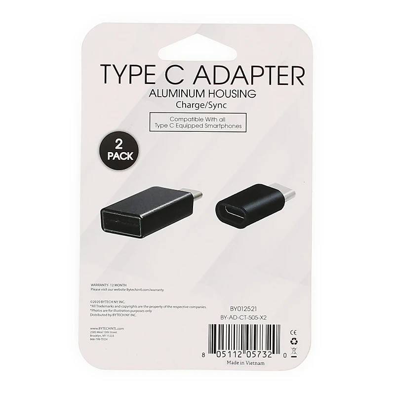 Usb-C Adapter 2-Pack (Converts Usb & Micro-Usb To Usb-C)