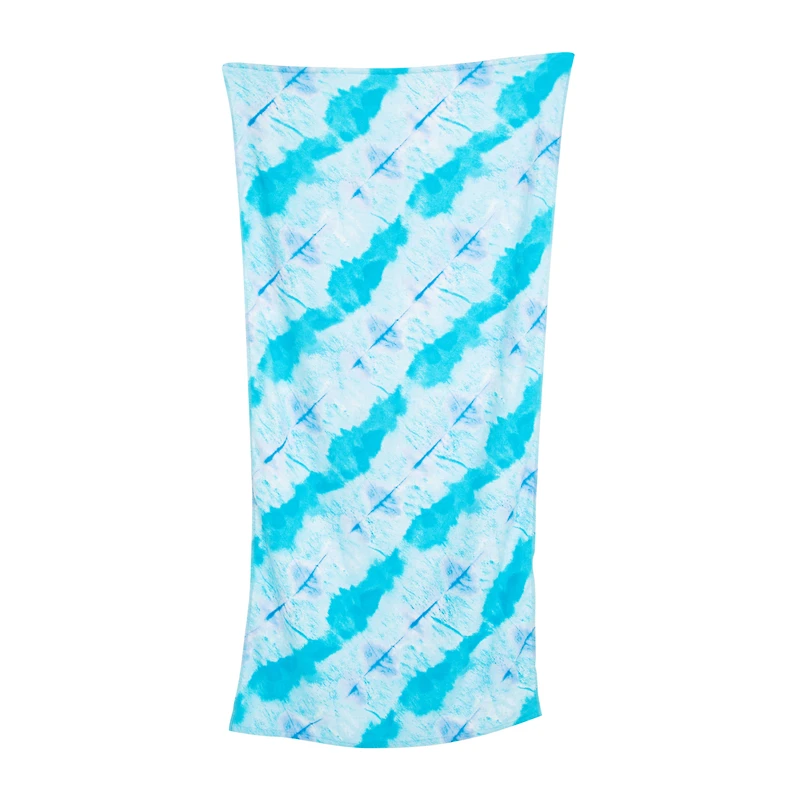 Blue Tie-Dye Beach Towel 30in X 60in