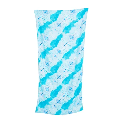 Blue Tie-Dye Beach Towel 30in X 60in