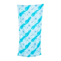 Blue Tie-Dye Beach Towel 30in X 60in
