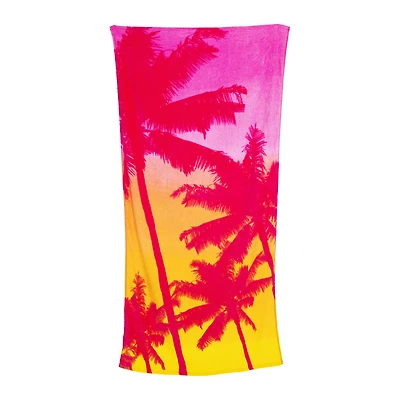 Ombre Palm Tree Beach Towel 30in X 60in