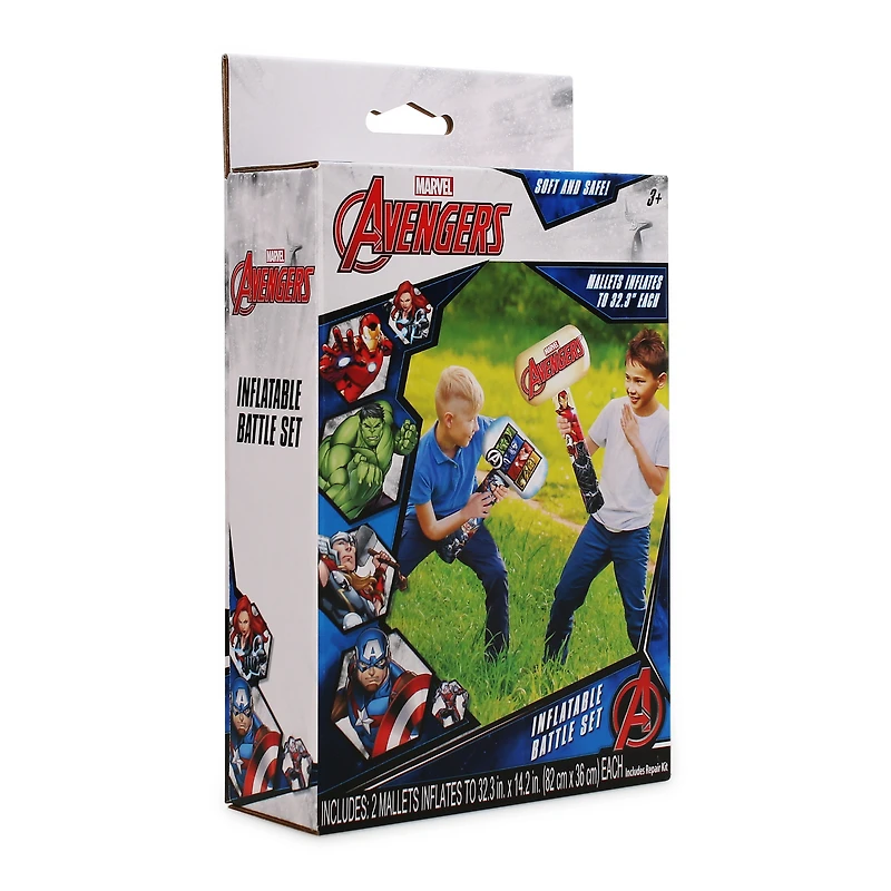 inflatable battle set with 2 mallets - marvel®/jurassic world®/batman™