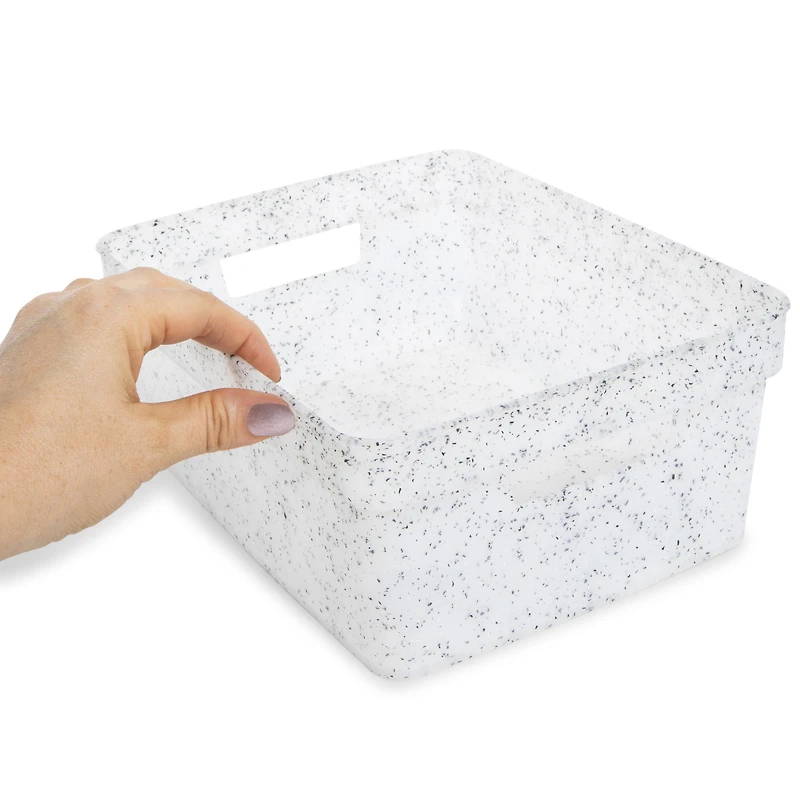 Speckled Storage Bin 10in