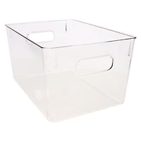 Clear Plastic Storage Bin 11in X 6in