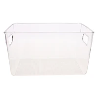 Clear Plastic Storage Bin 11in X 6in